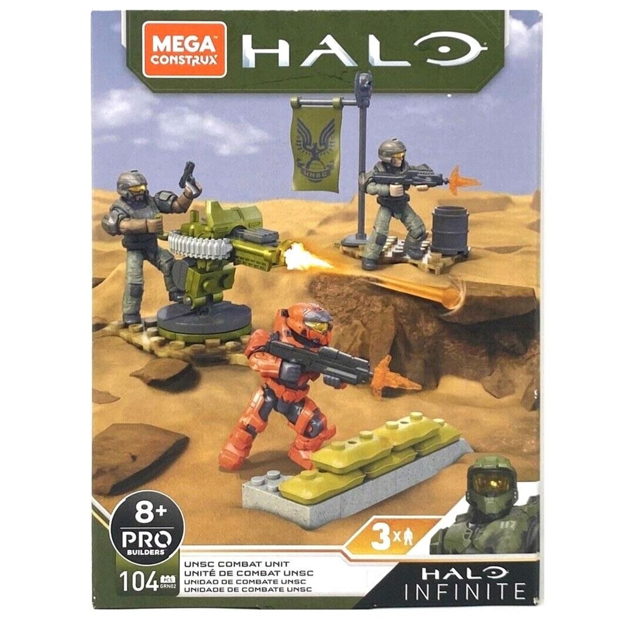 Mattel MEGA Construx UNSC Combat Unit Halo Infinite GRN02 104pc